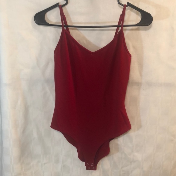 Forever 21 Tops - Forever 21 Red Bodysuit Size M